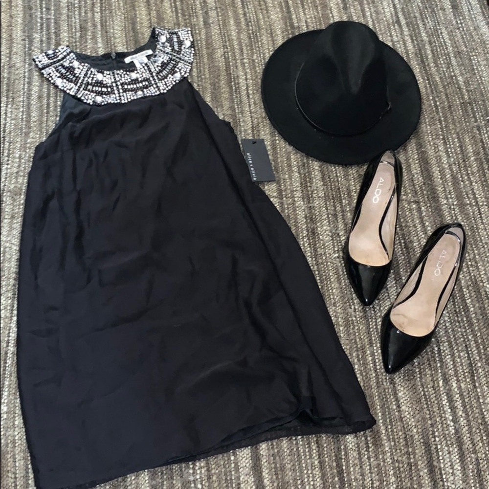 NWT Jeweled Swing Dress // Alice + Olivia // XS
